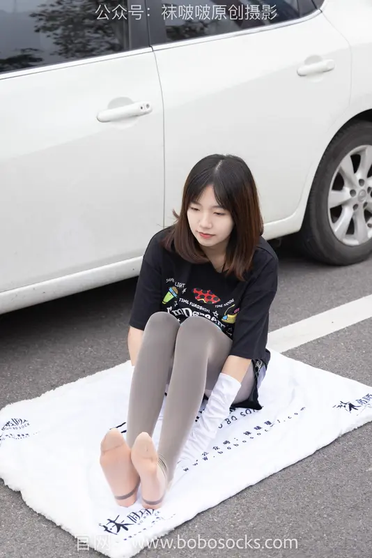 [BoBoSocks袜啵啵]NO.146 小甜豆-高跟长靴、黑色踩脚裤（在肉丝里打底）、肉丝（脚尖加固款） 14